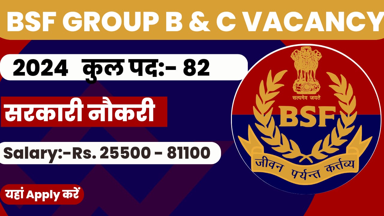 BSF Vacancy 2024 Apply Online Notification Exam Date Salary