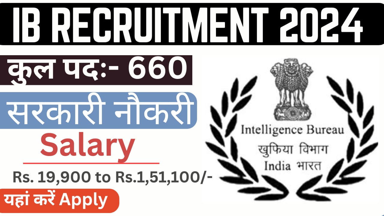 IB Recruitment 2024 Apply Online, Notification, Syllabus, Eligibility