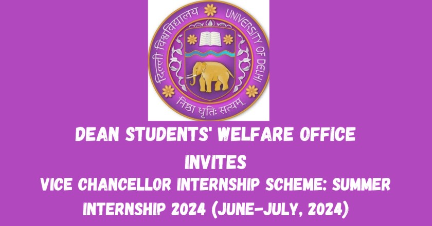 DU Summer Internship 2024 Apply Online