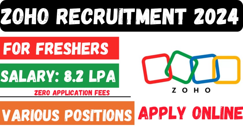 Zoho Recruitment 2024 For Freshers Apply Online