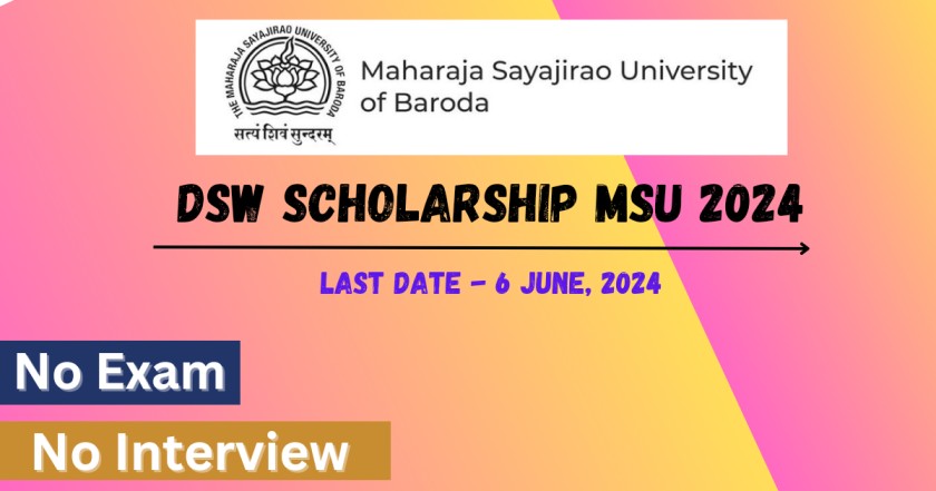 DSW Scholarship MSU 2024 Apply Online