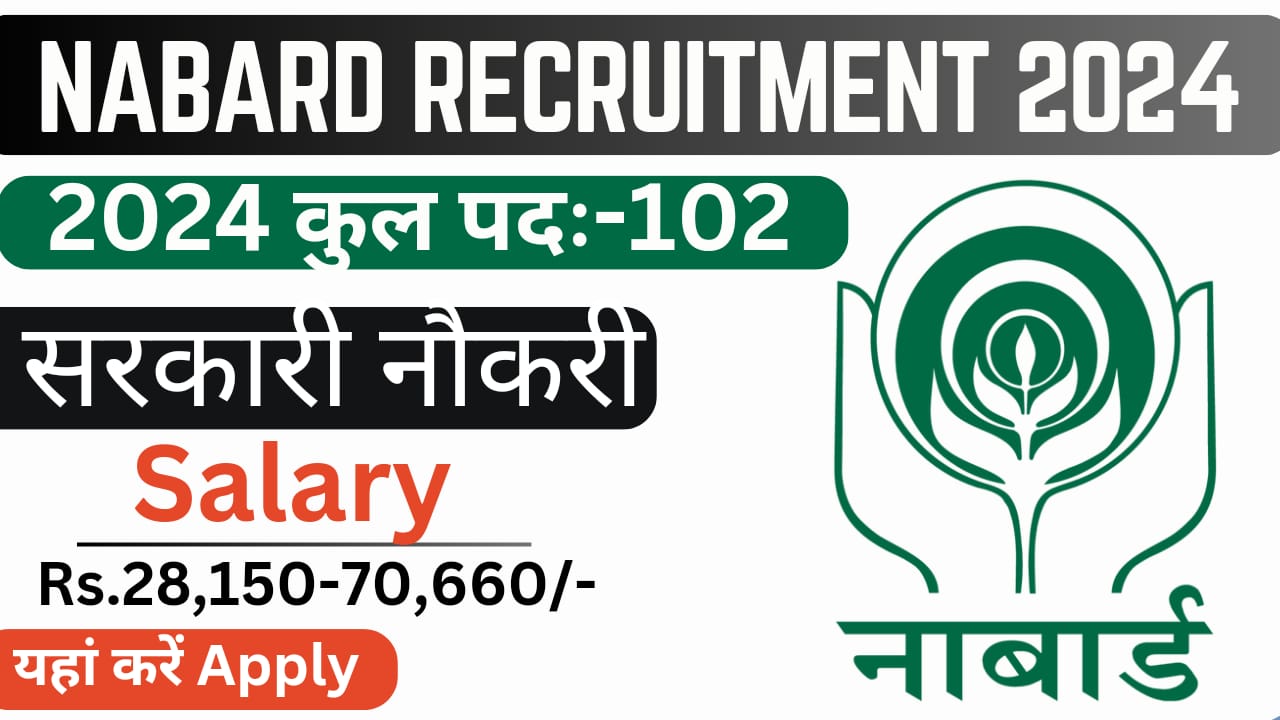 NABARD Recruitment 2024, Apply Online For 102 Post Only