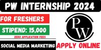 Physics Wallah Internship 2024 With ₹15,000 Per Month Stipend