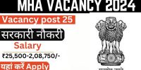 MHA Recruitment 2024, Apply Online 25 Posts Only, Notification, Eligibility Criteria, Salary, Admit Card