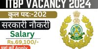 ITBP Recruitment 2024, Apply Online Only 202 Post