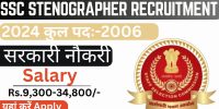 SSC Stenographer Recruitment 2024